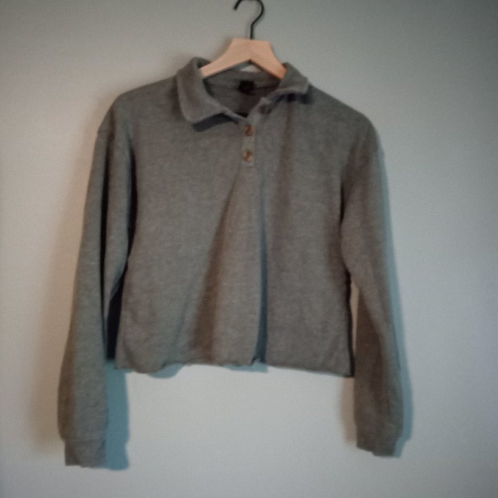 Grey collared shirt